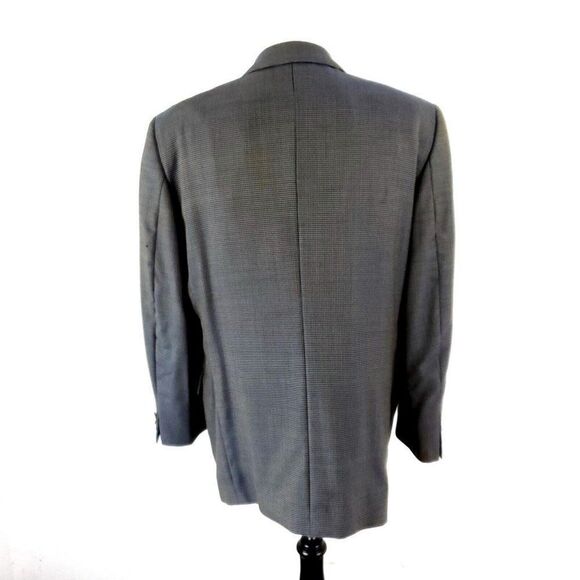Jack Victor Lanzawood SPJ Wool 3 Button Sport Coat 42R Blue Tan Check - Picture 5 of 10